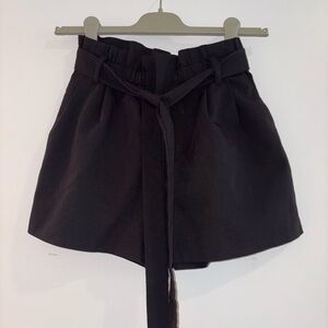 Aqua Paperbag Shorts in Black